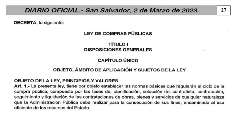 Ley Compras Públicas
