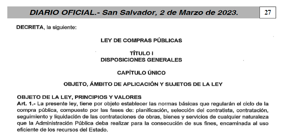 Ley Compras Públicas